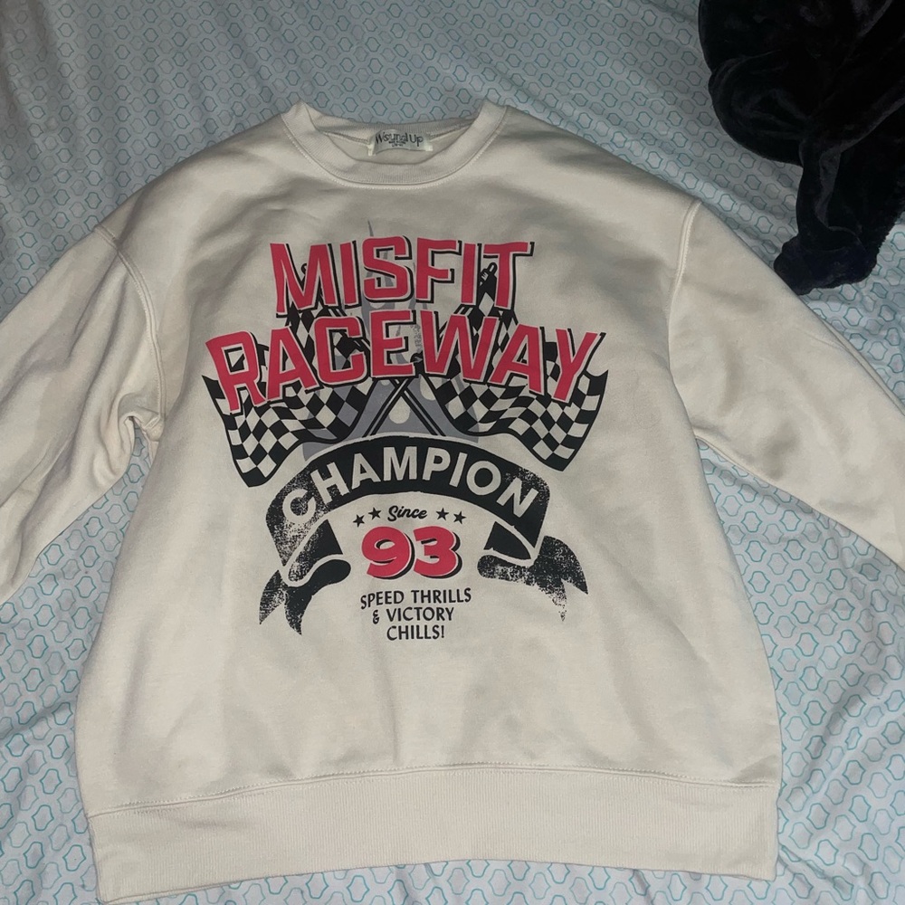 Raceway Champion White Crewneck Sweater never worn